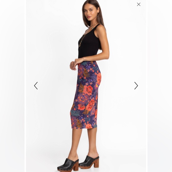 NWT JOHNNY WAS LIZANDREA MESH MIDI SKIRT - Picture 3 of 6